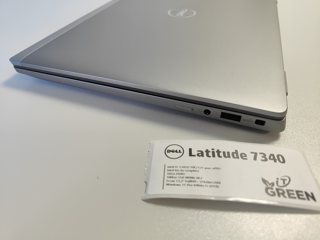 Dell Latitude 7340 - Core i5-1345U - 16 Go DDR5 - SSD NVMe 500 Go - 13,3" FullHD+