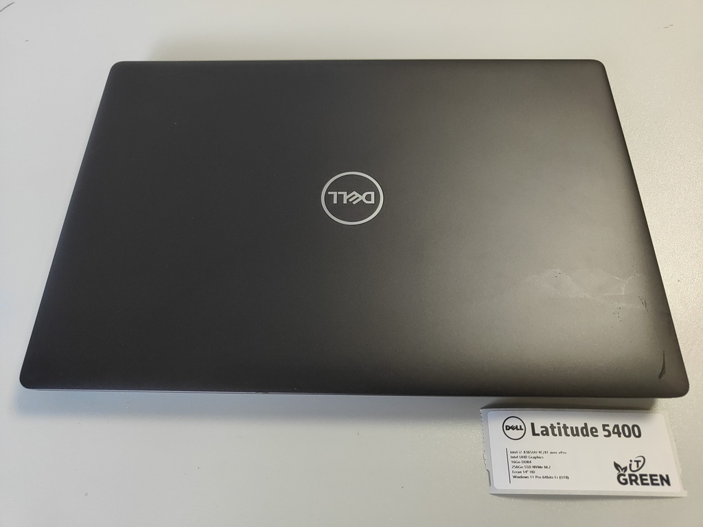 DELL Latitude 5400 - Intel i5-8365U - 16Go DDR4 - SSD NVMe 256 Go - 14" HD