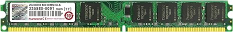 Transcend 2 GB JetRam DDR2 800MHz 240pin CL6 DIMM Memory JM800QLU-2G (Green/Black)