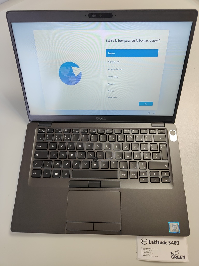 DELL Latitude 5400 - Intel i5-8365U - 16Go DDR4 - SSD NVMe 512 Go - 14" HD