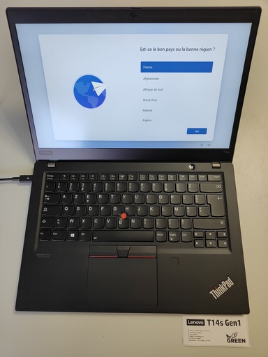 [20T1] LENOVO T14s G1 - Intel i5-10310U - 16Go DDR4 - SSD NVMe 500Go - 14"FHD 